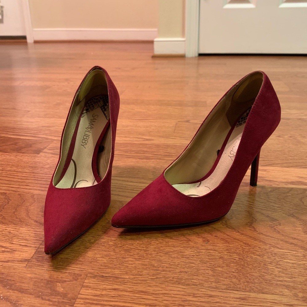 Sam Libby from Target maroon heel